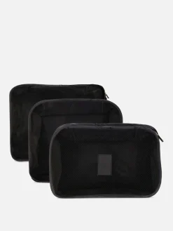 Accessoires Voyages|Primark Lot De 3 Cubes De Rangement Noir