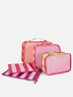 Accessoires Voyages|Primark Lot De 5 Cubes De Rangement à Rayures Multicolore
