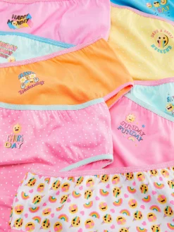 Sous-Vêtement|Primark Lot De 10 Culottes à Imprimé Emoji Multicolore