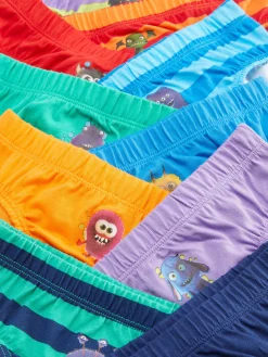 Sous-Vêtement|Primark Lot De 10 Culottes à Imprimé Monstre Multicolore