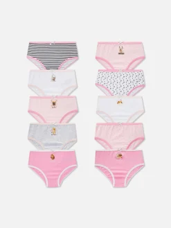 Sous-Vêtement|Primark Lot De 10 Culottes à Imprimé Animal Multicolore