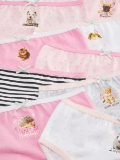 Sous-Vêtement|Primark Lot De 10 Culottes à Imprimé Animal Multicolore