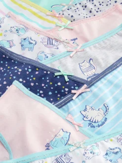 Sous-Vêtement|Primark Lot De 10 Culottes à Imprimés Chat Variés Multicolore