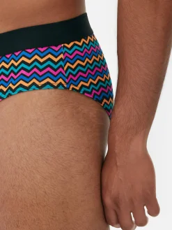 Sous-Vêtements|Primark Lot De 5 Culottes à Motifs Géométriques Variés Rose