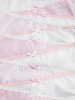 Sous-Vêtement|Primark Lot De 10 Culottes à Rayures Et étoiles Rose