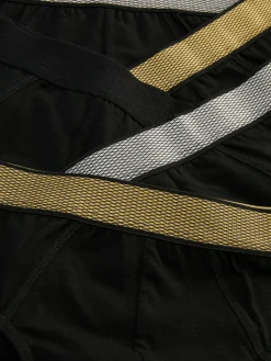 Sous-Vêtements|Primark Lot De 5 Culottes à Taille Métallisée Noir