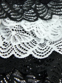 Culotte|Primark Lot De 3 Culottes Brésiliennes En Dentelle Noir/Blanc