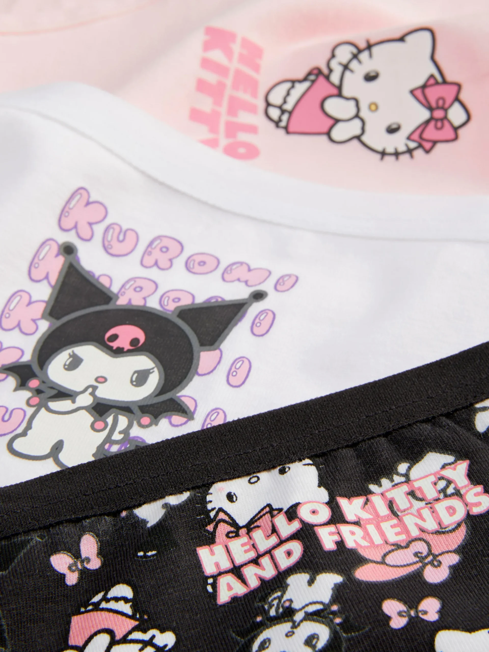 Culotte|Primark Lot De 3 Culottes échancrées Hello Kitty Rose