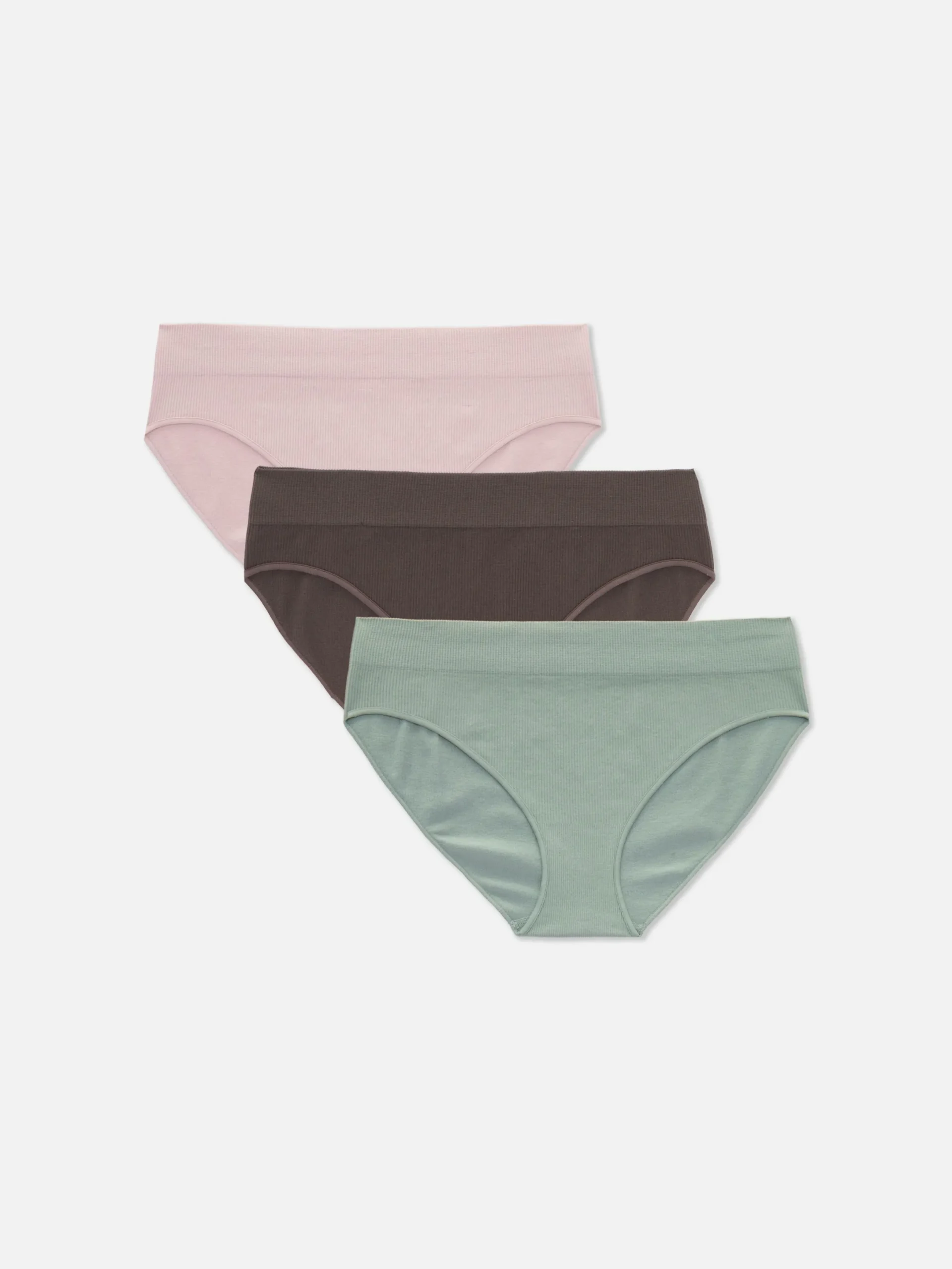 Culotte|Primark Lot De 3 Culottes Côtelées Sans Coutures Rose foncé