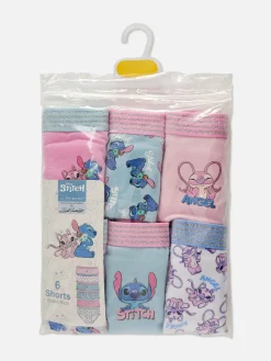 Sous-Vêtement|Primark Lot De 6 Culottes Disney Stitch Bleu
