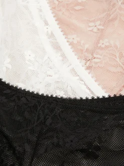 Culotte|Primark Lot De 3 Culottes En Dentelle Rose foncé