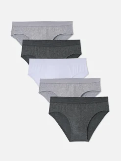 Sous-Vêtements|Primark Lot De 5 Culottes En Modal Gris