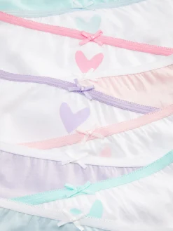 Sous-Vêtement|Primark Lot De 10 Culottes Graphiques à Motif Cœur Multicolore