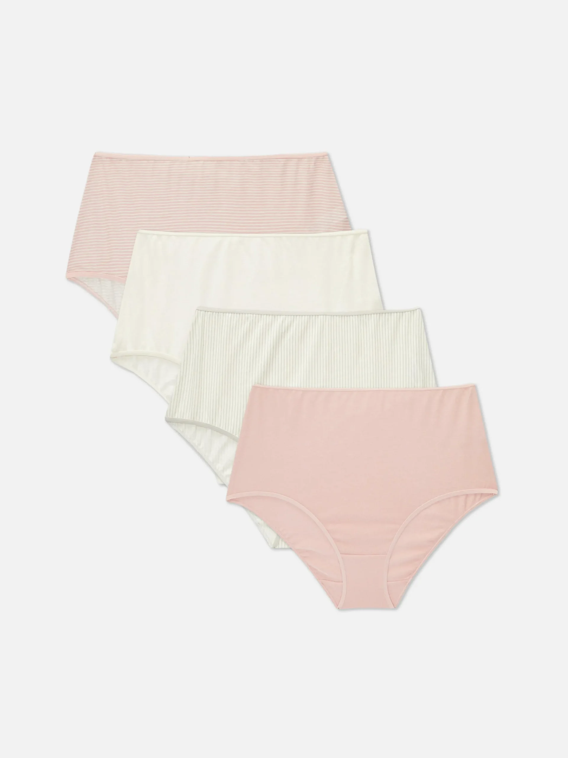 Culotte|Primark Lot De 4 Culottes Hautes Pour Tous Les Jours Moka
