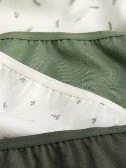 Culotte|Primark Lot De 4 Culottes Hautes Pour Tous Les Jours Vert