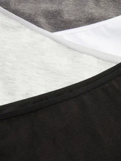 Culotte|Primark Lot De 4 Culottes Hautes Ton Sur Ton Noir/Blanc