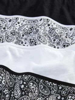 Culotte|Primark Lot De 4 Culottes Hautes Tendances à Imprimé Noir/Blanc