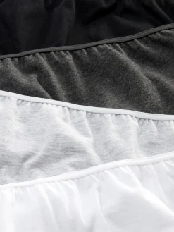Culotte|Primark Lot De 4 Culottes Hautes Ton Sur Ton Noir/Blanc