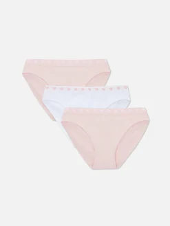 Sous-Vêtement|Primark Lot De 3 Culottes élastiques Sans Coutures à Cœurs Rose