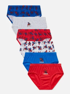 Sous-Vêtement|Primark Lot De 6 Culottes Marvel Spider-Man Multicolore