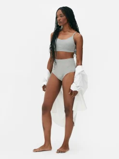 Culotte|Primark Lot De 3 Culottes Menstruelles Côtelées Taille Haute Noir