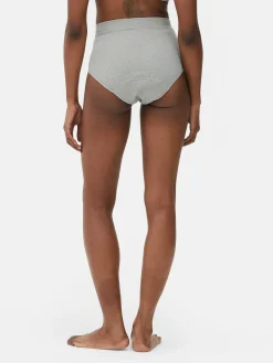 Culotte|Primark Lot De 3 Culottes Menstruelles Côtelées Taille Haute Noir