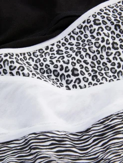 Culotte|Primark Lot De 4 Culottes Pour Tous Les Jours Noir/Blanc