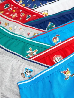 Sous-Vêtement|Primark Lot De 10 Culottes Style Universitaire Multicolore