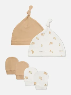 Chapeaux Et Mitaines|Primark Lot De 2 Ensembles Bonnet Et Mitaines Mouton Taupe