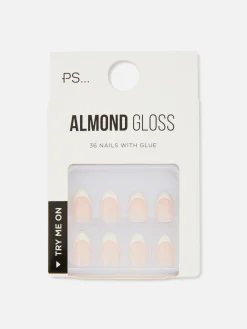 Faux Ongles|Primark Lot De 36 Faux Ongles Glossy En Amande PS... Nude