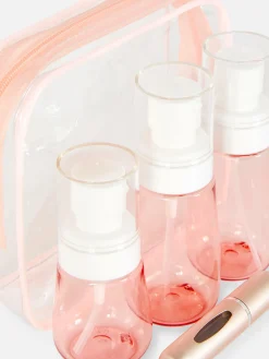 Accessoires De Soins|Accessoires Voyages|Primark Lot De 4 Flacons De Voyage Rose