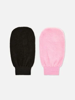 Accessoires De Soins|Primark Lot De 2 Gants Démaquillants Noir