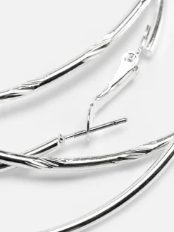 Bijoux|Primark Lot De 2 Grandes Paires De Créoles Blanc