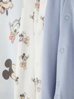 Grenouillères Et Gigoteuses|Primark Lot De 3 Grenouillères Disney Mickey Mouse Et Ses Amis Bleu