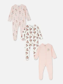 Grenouillères Et Gigoteuses|Primark Lot De 3 Grenouillères Disney Minnie Mouse Et Daisy Rose
