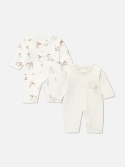 Ensembles Et Tenues|Primark Lot De 2 Grenouillères Pour Bébé Prématuré Disney Écru