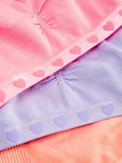 Sous-Vêtement|Primark Lot De 3 Hauts Courts Sans Coutures à Cœurs Multicolore