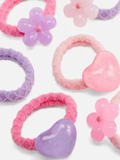 Accessoires Cheveux|Primark Lot De 6 élastiques à Breloques Fantaisie Pour Les Cheveux Multicolore