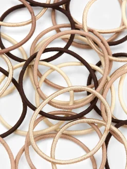 Accessoires Cheveux|Primark Lot De 60 élastiques Fins à Cheveux Marron