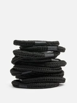 Accessoires Cheveux|Primark Lot De 12 élastiques épais Pour Cheveux Noir