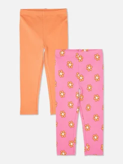 Pantalons Et Leggings|Primark Lot De 2 Leggings à Motifs Variés Rose