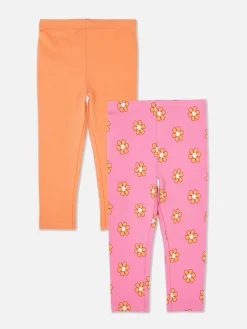 Pantalons Et Leggings|Primark Lot De 2 Leggings à Motifs Variés Rose