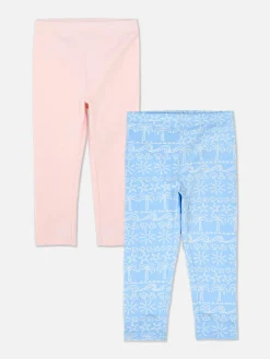 Pantalons Et Leggings|Primark Lot De 2 Leggings à Motifs Variés Bleu