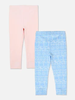Pantalons Et Leggings|Primark Lot De 2 Leggings à Motifs Variés Bleu
