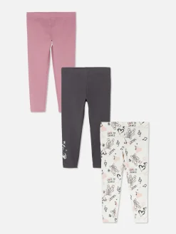 Pantalons Et Leggings|Primark Lot De 3 Leggings à Motifs Variés Anthracite