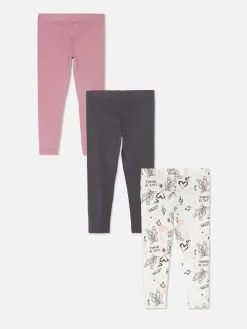 Pantalons Et Leggings|Primark Lot De 3 Leggings à Motifs Variés Anthracite