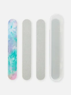 Soins Des Ongles|Primark Lot De 4 Limes à Ongles Et étuis Multicolore