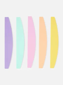 Soins Des Ongles|Primark Lot De 5 Limes à Ongles Incurvées PS Multicolore