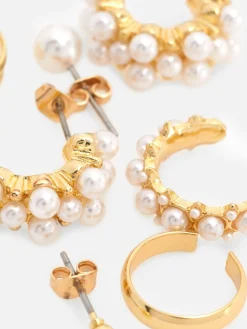 Bijoux|Primark Lot De 6 Paires De Boucles D'oreilles à Fausses Perles Jaune