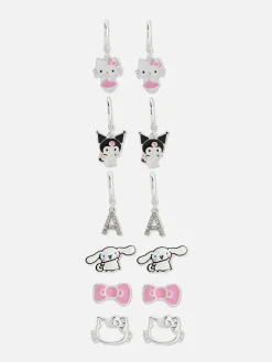 Bijoux|Primark Lot De 6 Paires De Boucles D'oreilles Hello Kitty Rose